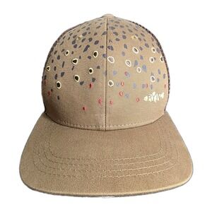 Rep Your Water RYW Brown Trout Skin Fly Fishing Trucker Hat Mesh Back Cap